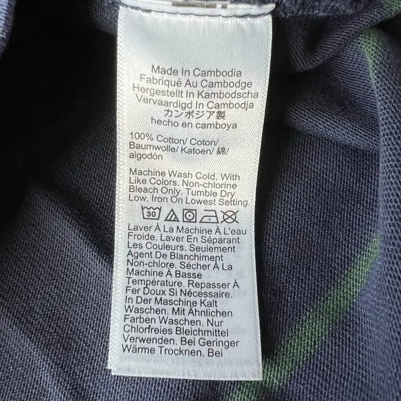 J Crew Rugby Shirt With Corduroy Collar Mens Large Blue Striped - Picture 10 of 11